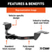 CURT 116403 Class 1 Trailer Hitch, 1-1/4" Ball Mount, Select Honda HR-V - Truck Part Superstore