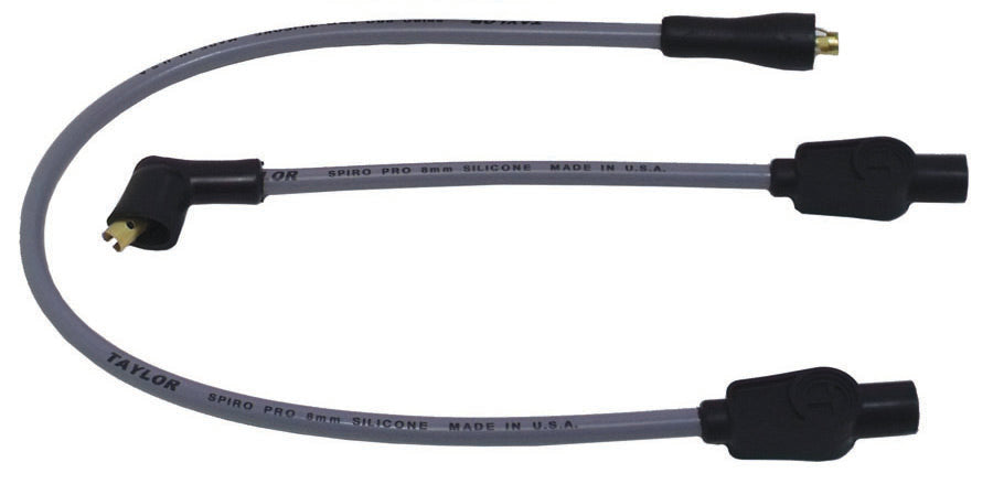 Taylor Cable 11832 8mm Spiro-Pro Motorcycle Ignition Wire Set; Custom Fit; Gray; 180 deg. Boots - Truck Part Superstore