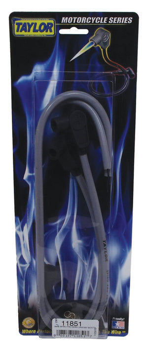 Taylor Cable 11851 8mm Spiro-Pro Motorcycle Ignition Wire Set; Universal Fit; Gray; 90 deg. Boots - Truck Part Superstore