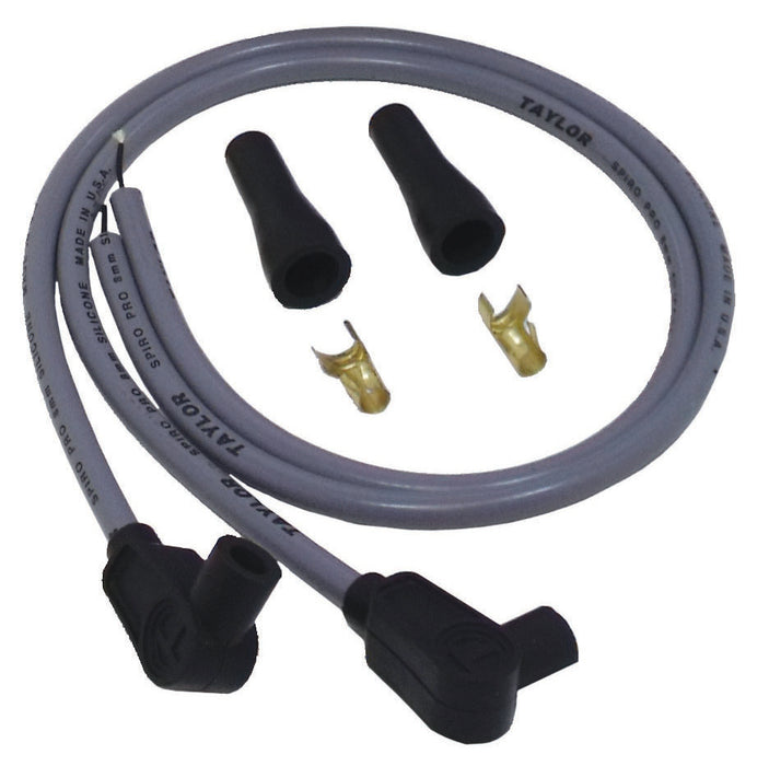 Taylor Cable 11851 8mm Spiro-Pro Motorcycle Ignition Wire Set; Universal Fit; Gray; 90 deg. Boots - Truck Part Superstore