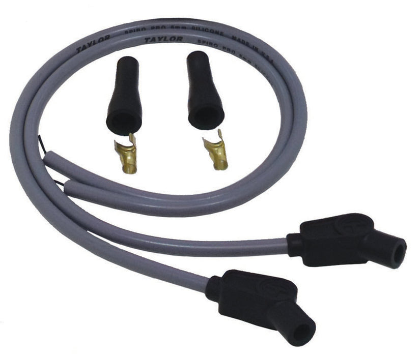 Taylor Cable 11853 8mm Spiro-Pro Motorcycle Ignition Wire Set; Universal Fit; Gray; 135 deg. Boots - Truck Part Superstore