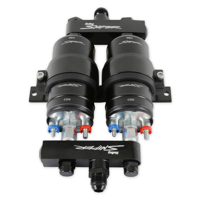 Holley 12-270 Fuel Pump; Twin Pump; Incl. Manifold Assembly/-10AN Inlet/-8AN Outlet; 3.5 GPM; - Truck Part Superstore