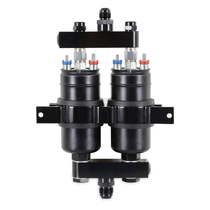 Holley 12-270 Fuel Pump; Twin Pump; Incl. Manifold Assembly/-10AN Inlet/-8AN Outlet; 3.5 GPM; - Truck Part Superstore