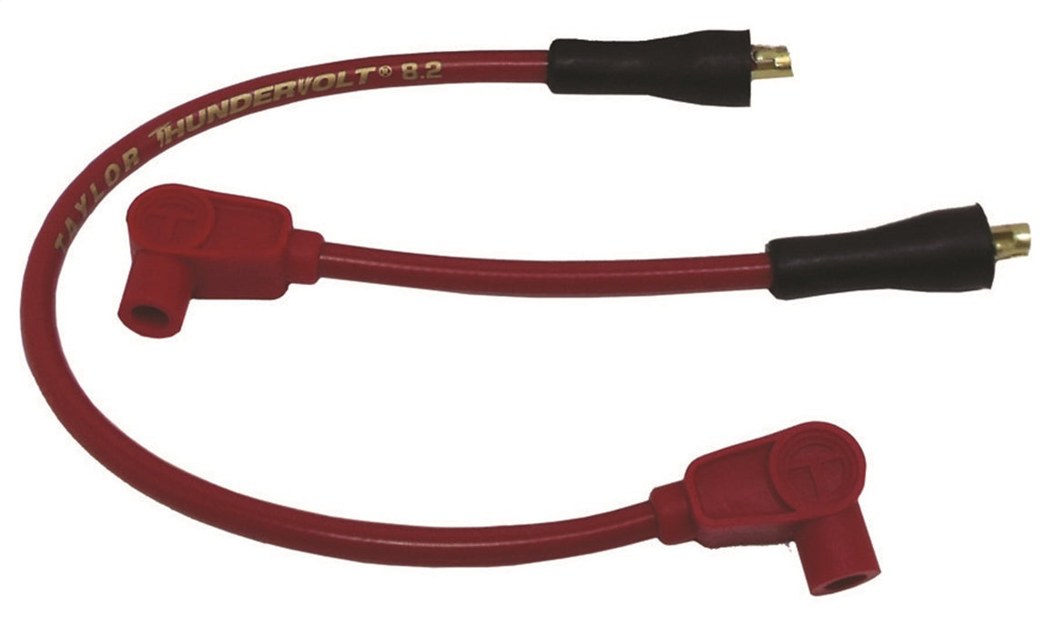 Taylor Cable 12230 ThunderVolt 8.2mm Motorcycle Ignition Wire Set; Custom Fit; Red; 90 deg. Boots; - Truck Part Superstore
