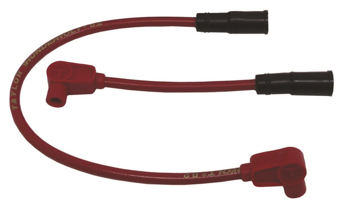 Taylor Cable 12231 ThunderVolt 8.2mm Motorcycle Ignition Wire Set; Custom Fit; Red; 90 deg. Boots; - Truck Part Superstore