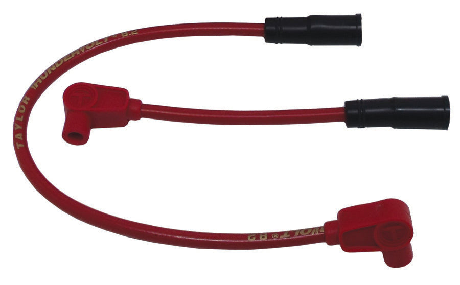 Taylor Cable 12231 ThunderVolt 8.2mm Motorcycle Ignition Wire Set; Custom Fit; Red; 90 deg. Boots; - Truck Part Superstore