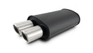 Vibrant Performance 12311 STREETPOWER FLAT BLACK Oval Muffler with Dual 304SS Brushed Tips - Truck Part Superstore