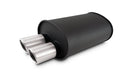 Vibrant Performance 12316 STREETPOWER FLAT BLACK Oval Muffler with Dual 304SS Brushed Tips - Truck Part Superstore