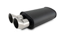 Vibrant Performance 12331 STREETPOWER FLAT BLACK Oval Muffler with Dual 304SS Brushed Tips - Truck Part Superstore