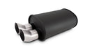 Vibrant Performance 12335 STREETPOWER FLAT BLACK Oval Muffler with Dual 304SS Brushed Tips - Truck Part Superstore