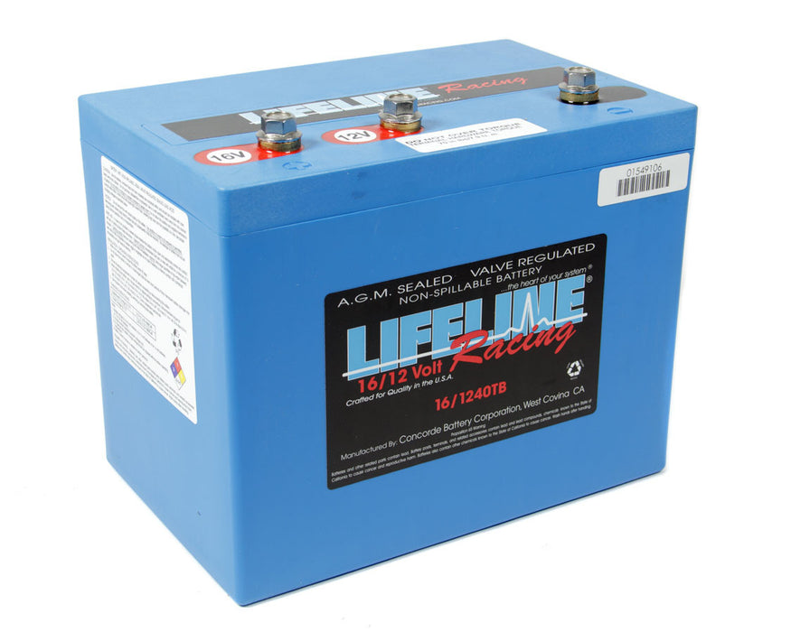 LIFELINE BATTERY LL-16/1240TB 16 Volt 3 Post Battery