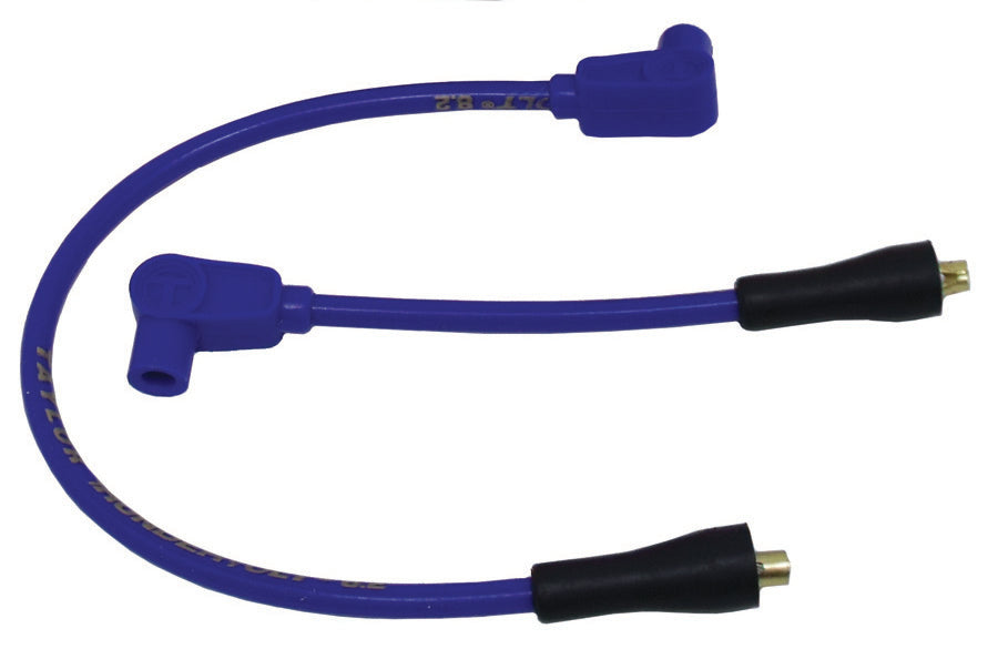 Taylor Cable 12630 ThunderVolt 8.2mm Motorcycle Ignition Wire Set; Custom Fit; Blue; 90 deg. Boots; - Truck Part Superstore