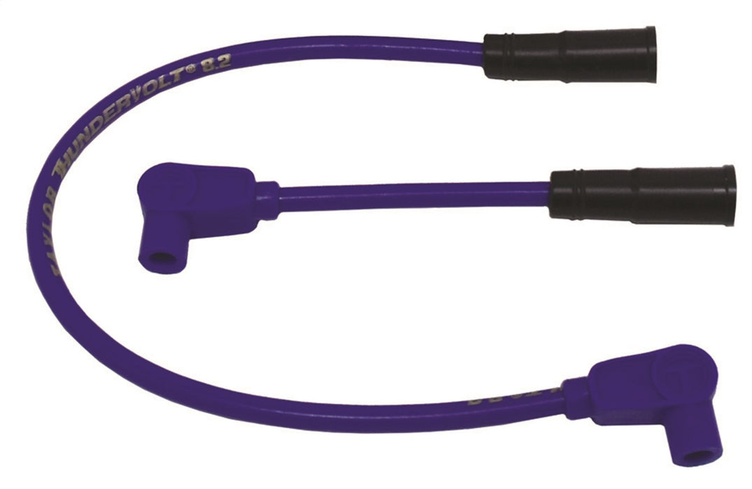 Taylor Cable 12631 ThunderVolt 8.2mm Motorcycle Ignition Wire Set; Custom Fit; Blue; 90 deg. Boots; - Truck Part Superstore