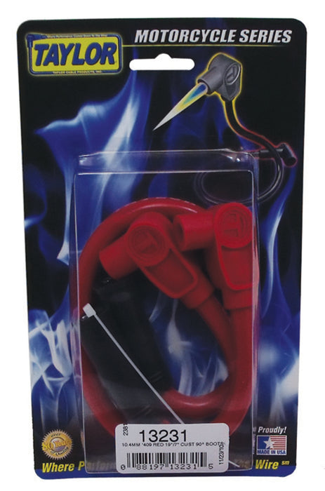 Taylor Cable 13231 409 Pro Race Ignition Wire Set; Custom Fit; Red; 90 deg. Boots; - Truck Part Superstore