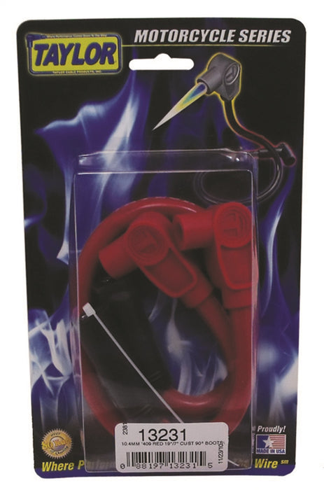 Taylor Cable 13231 409 Pro Race Ignition Wire Set; Custom Fit; Red; 90 deg. Boots; - Truck Part Superstore