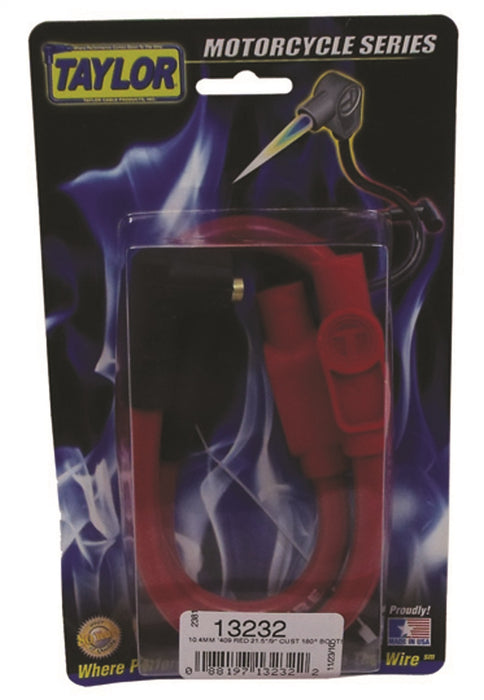 Taylor Cable 13232 409 Pro Race Ignition Wire Set; Custom Fit; Red; 180 deg. Boots; - Truck Part Superstore