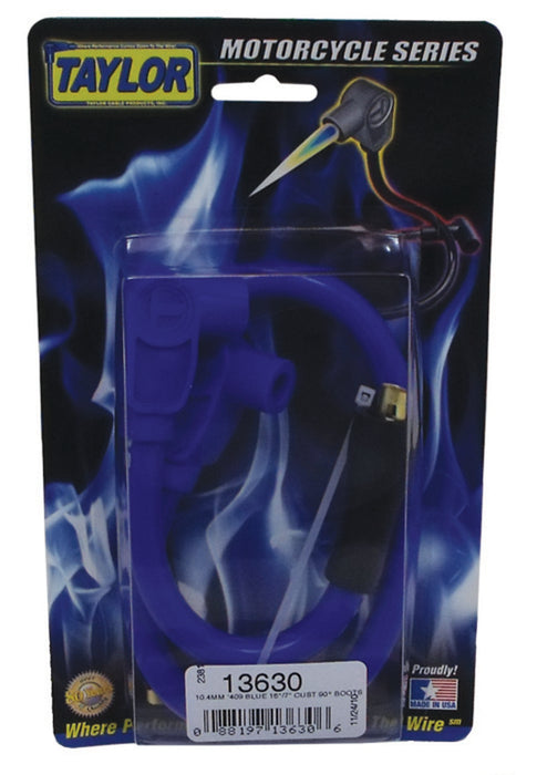Taylor Cable 13630 409 Pro Race Ignition Wire Set; Custom Fit; Blue; 90 deg. Boots; - Truck Part Superstore