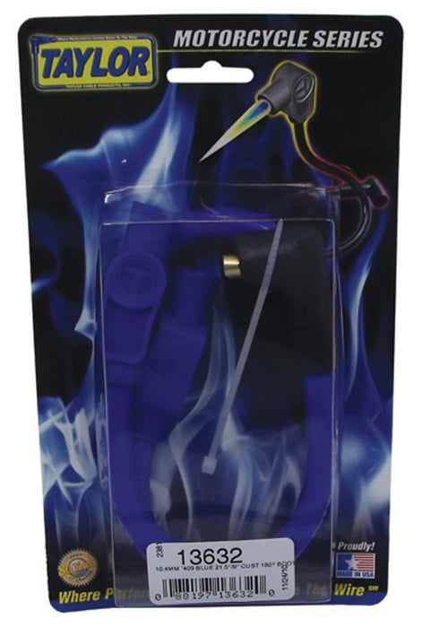 Taylor Cable 13632 409 Pro Race Ignition Wire Set; Custom Fit; Blue; 180 deg. Boots; - Truck Part Superstore