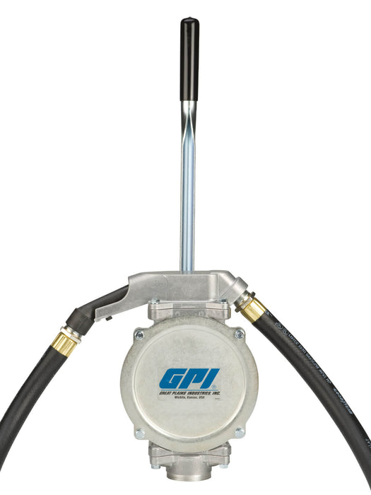 GPI DP-20 UL hand pump assembled straight on front view