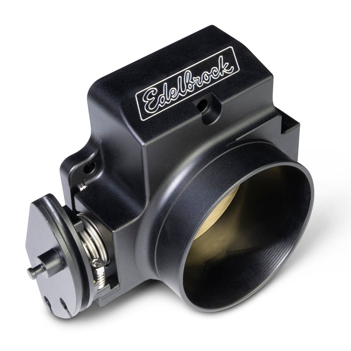 Edelbrock 39703 Edelbrock Victor LS Series 90mm Throttle Body, Black - Truck Part Superstore