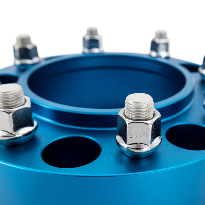 Mishimoto BNWS-006-450BL Wheel Spacers, 8X165.1, 121.3mm Center Bore, M14 X 1.5, 45mm Thick, Blue - Truck Part Superstore