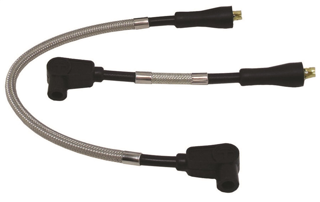 Taylor Cable 14030 8mm Full Metal Jacket Motorcycle Ignition Wire Set; Custom Fit; 90 deg. Boots; - Truck Part Superstore