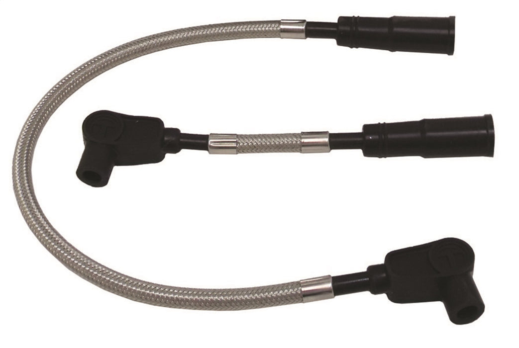 Taylor Cable 14031 8mm Full Metal Jacket Motorcycle Ignition Wire Set; Custom Fit; 90 deg. Boots; - Truck Part Superstore