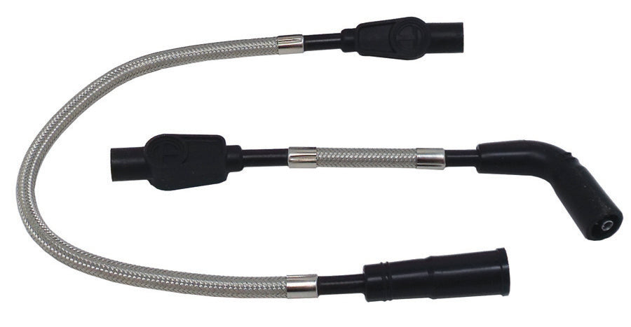Taylor Cable 14033 8mm Full Metal Jacket Motorcycle Ignition Wire Set - Truck Part Superstore