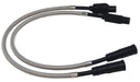 Taylor Cable 14034 8mm Full Metal Jacket Motorcycle Ignition Wire Set - Truck Part Superstore