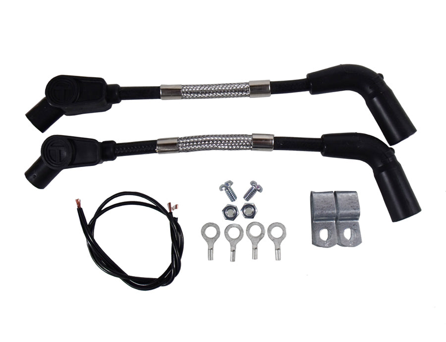 Taylor Cable 14038 8mm Full Metal Jacket Motorcycle Ignition Wire Set - Truck Part Superstore