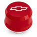 Proform 141-863 Slant-Edge Aluminum Breather Cap; Raised Bowtie Emblem; Push-In; Red - Truck Part Superstore