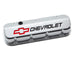 Proform 141-877 Engine Valve Covers; Tall; Die-Cast; BB Chevy; Chrome w Red/Blk Chevy Logo - Truck Part Superstore