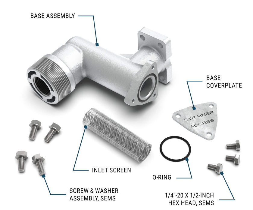 Base Assembly Kit for GPI L-Series Heavy Duty Oil Pumps - Truck Part Superstore