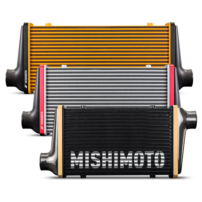 Mishimoto MMINT-UCF-M6G-C-C MMINT-UCF, Matte Tanks, 600mm Gold Core, Offset, Clear Anodized V-Band - Truck Part Superstore