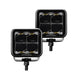 Go Rhino 750200321SCS Blackout Series Lights - Pair of 2x2 Cube Spot Light Kit - Truck Part Superstore