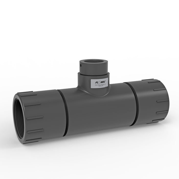 Replacement Threaded PVC Tee for FLOMEC AQUAsonic Series Flow Meters - Truck Part Superstore