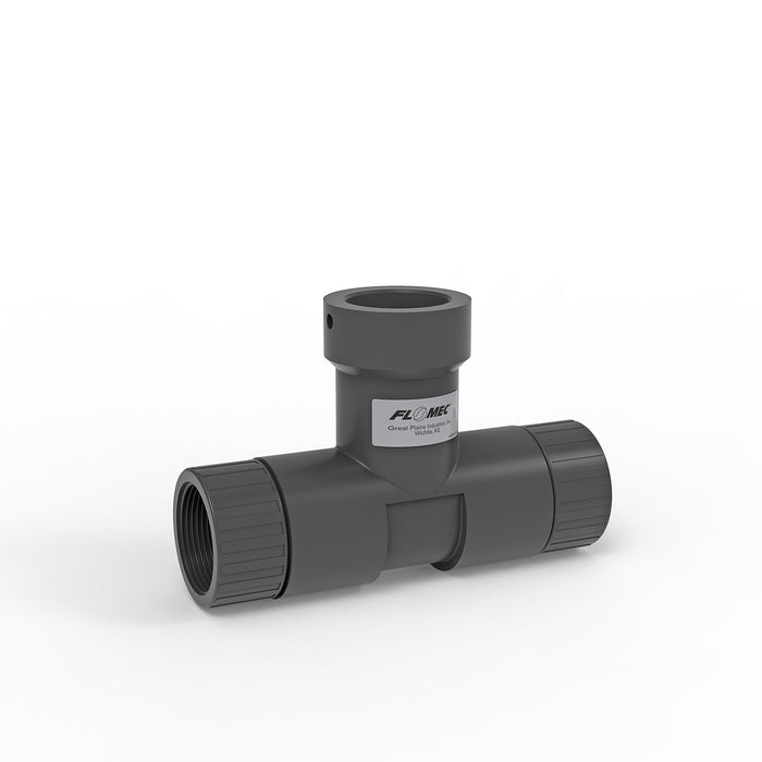 Replacement Threaded PVC Tee for FLOMEC AQUAsonic Series Flow Meters - Truck Part Superstore