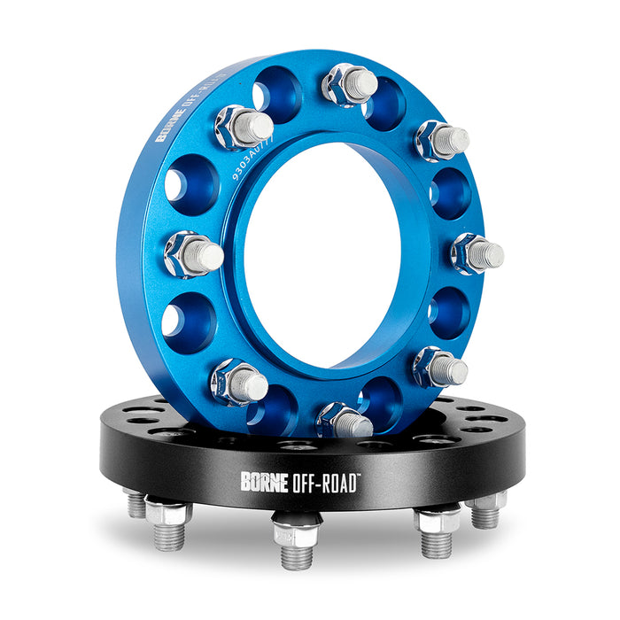 Mishimoto BNWS-006-450BL Wheel Spacers, 8X165.1, 121.3mm Center Bore, M14 X 1.5, 45mm Thick, Blue - Truck Part Superstore