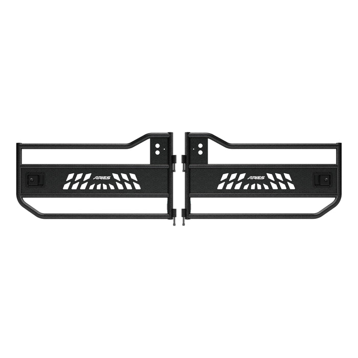 ARIES 1500200 Jeep Wrangler JL, Gladiator Aluminum Front Tube Doors for Select Jeep Wrangler