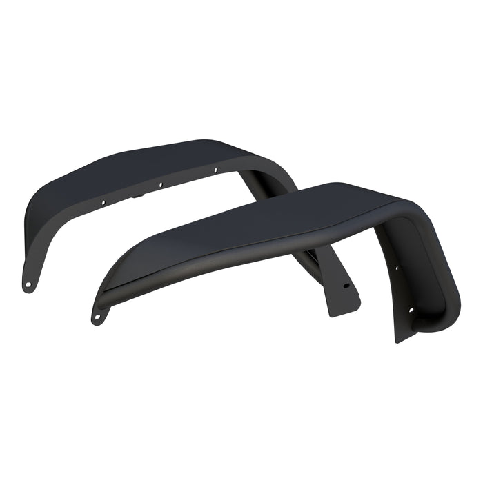 ARIES 1500211 Smooth Carbide Black Aluminum Front Jeep Wrangler JK Fender Flares for Off-Road-Style Wheels for Select Jeep Wrangler