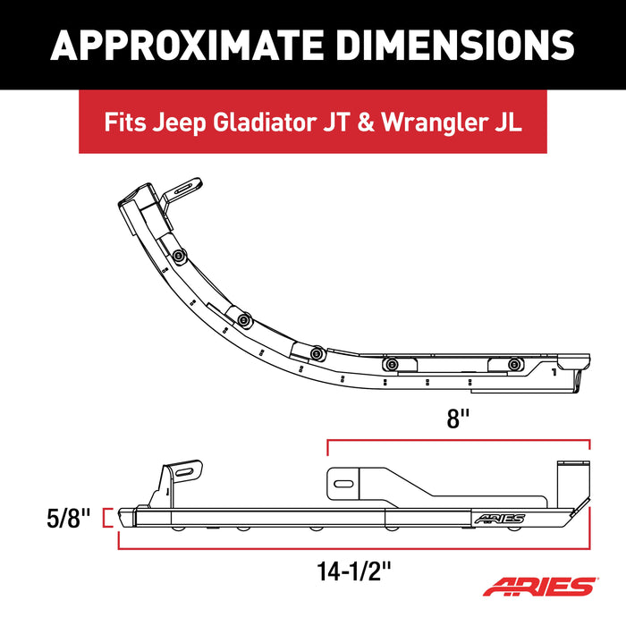 ARIES 1500235 LED Fender Lights for Jeep Wrangler JL, Gladiator JT for Select Jeep Wrangler