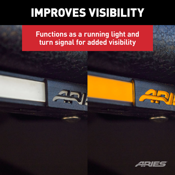 ARIES 1500235 LED Fender Lights for Jeep Wrangler JL, Gladiator JT for Select Jeep Wrangler