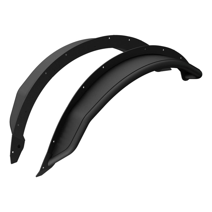 ARIES 1500302 Ford Bronco Smooth Black Aluminum Tubular-Style Front Wheel Fender Flares for 2-Door & 4-Door for Select Ford Bronco