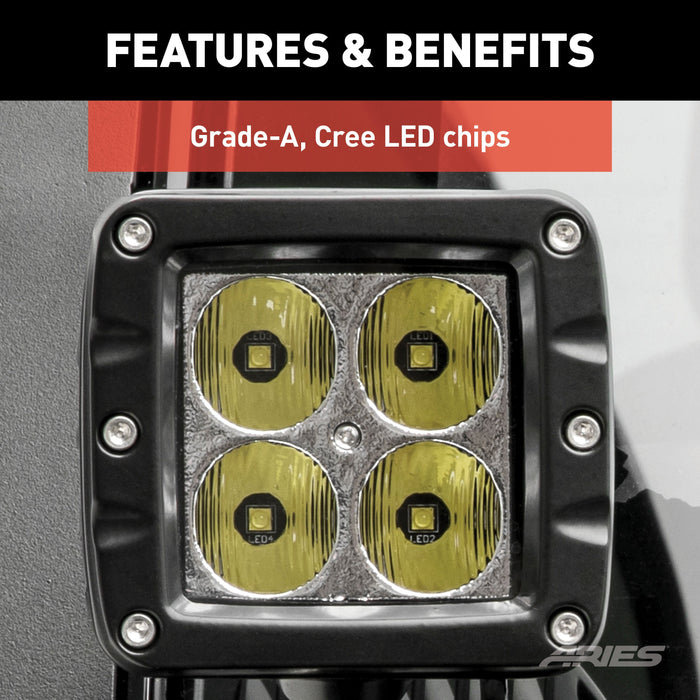 ARIES 1501252 2" Square Cube LED Lights (2,200 Lumens)