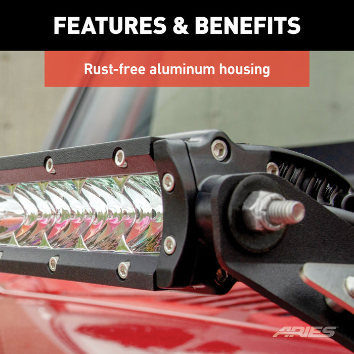 ARIES 1501260 10" Single-Row LED Light Bar (4,900 Lumens)