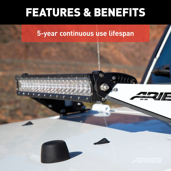 ARIES 1501262 20" Single-Row LED Light Bar (9,800 Lumens)