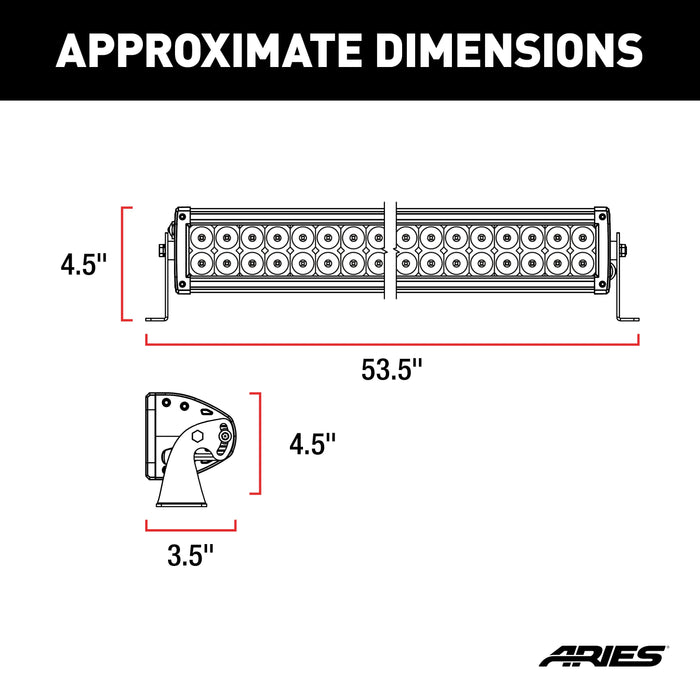 ARIES 1501278 50" Double-Row LED Light Bar (24,000 Lumens)
