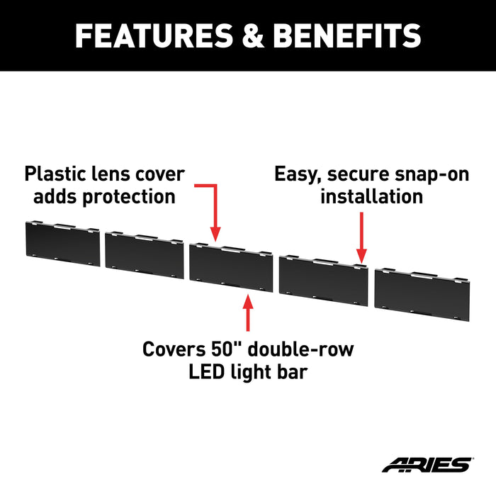 ARIES 1501279 LED Light Covers for 50" Light Bar