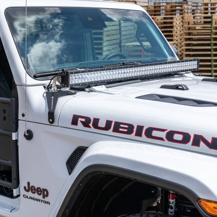 ARIES 1501306 Jeep Wrangler JL, Gladiator Windshield Light Bar and Brackets for Select Jeep Wrangler