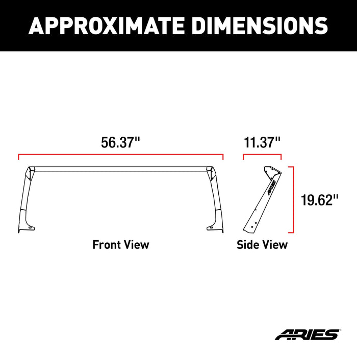 ARIES 15916 Jeep TJ Roof Light Mounting Brackets & Crossbar for Select Jeep Wrangler